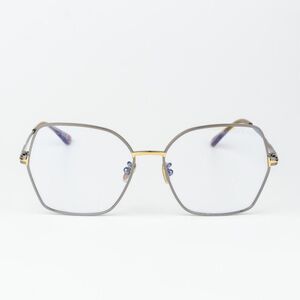 Tom Ford Woman Eyeglasses Ruthenium Blue Light Block Butterfly FT5876-B 014